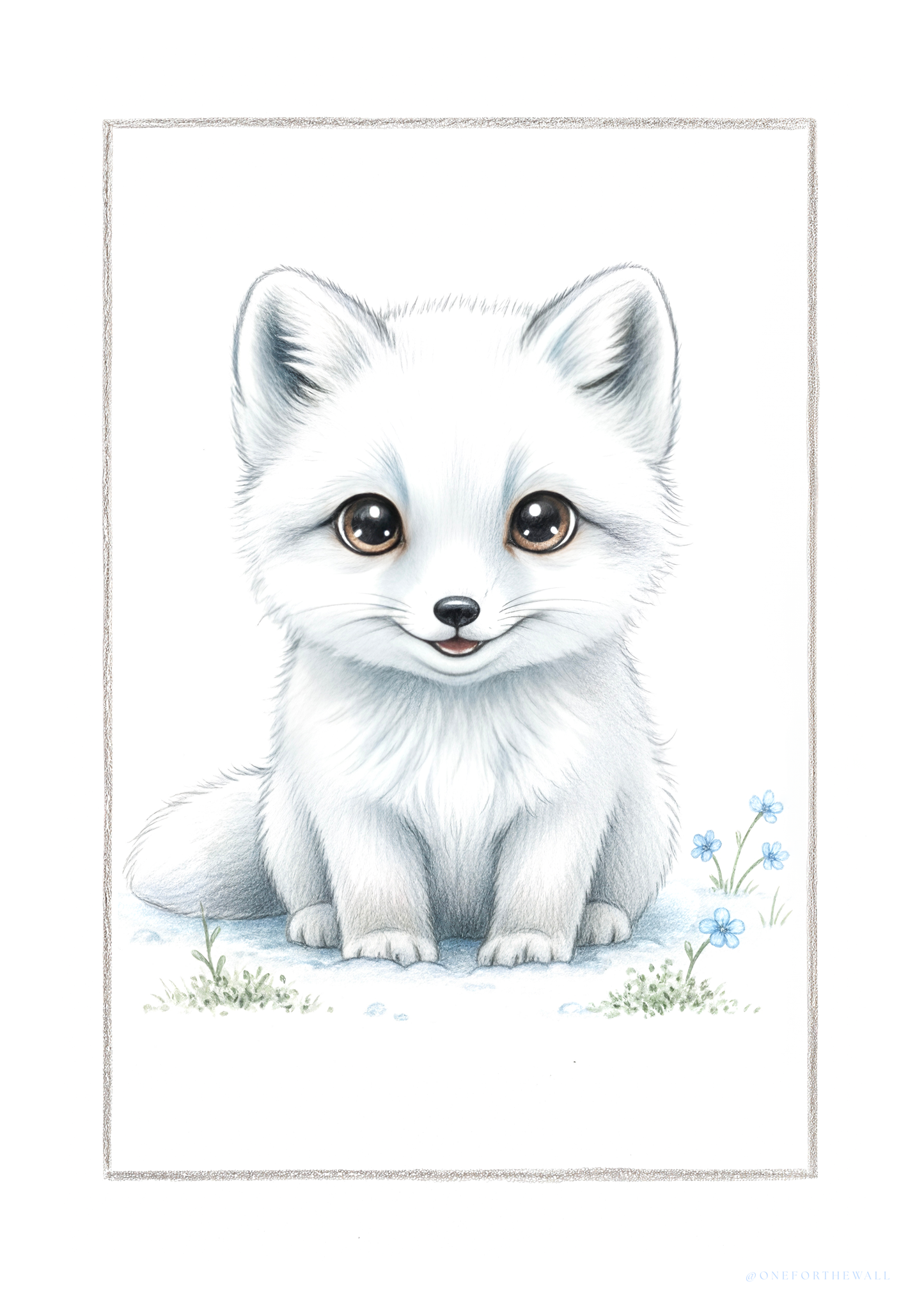 Den lille Polarræv - Art Print