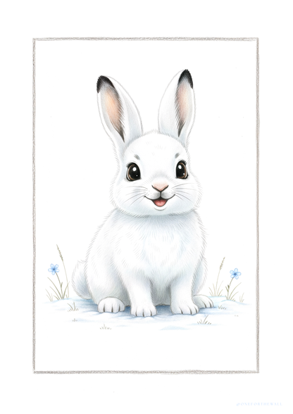 Den lille polar Kanin - Art Print