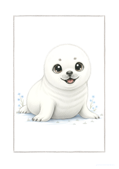 Den lille Sæl - Art Print