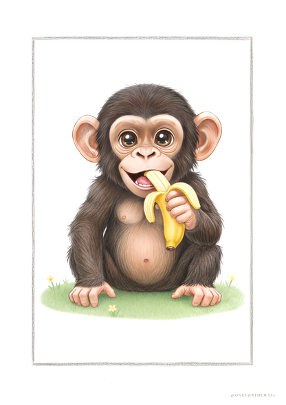 Den lille Chimpanse -  Art Print