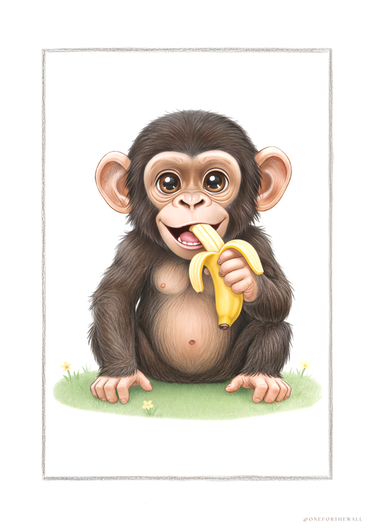 Den lille Chimpanse -  Art Print