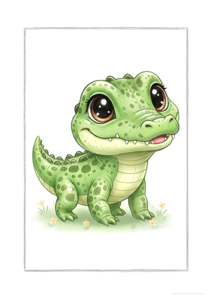 Den lille Krokodille -  Art Print