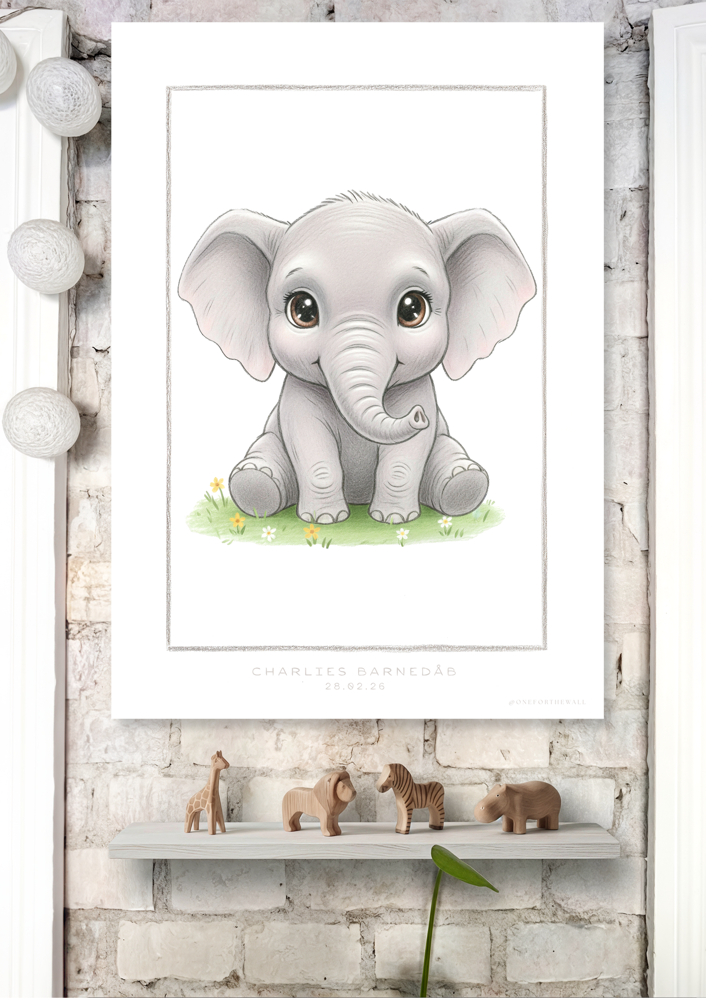 Den lille Elefant - Art Print