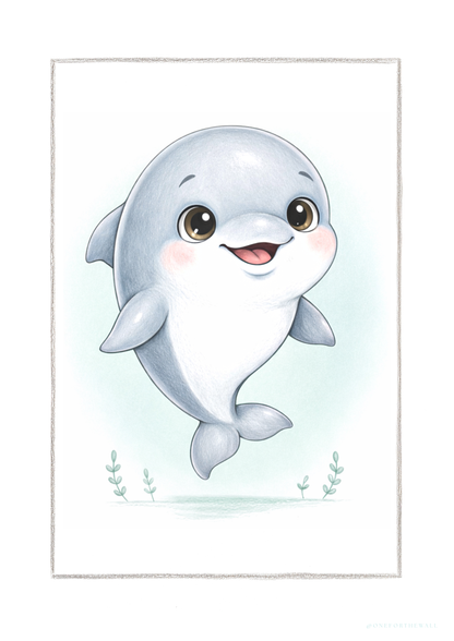 Den lille Delfin - Art Print