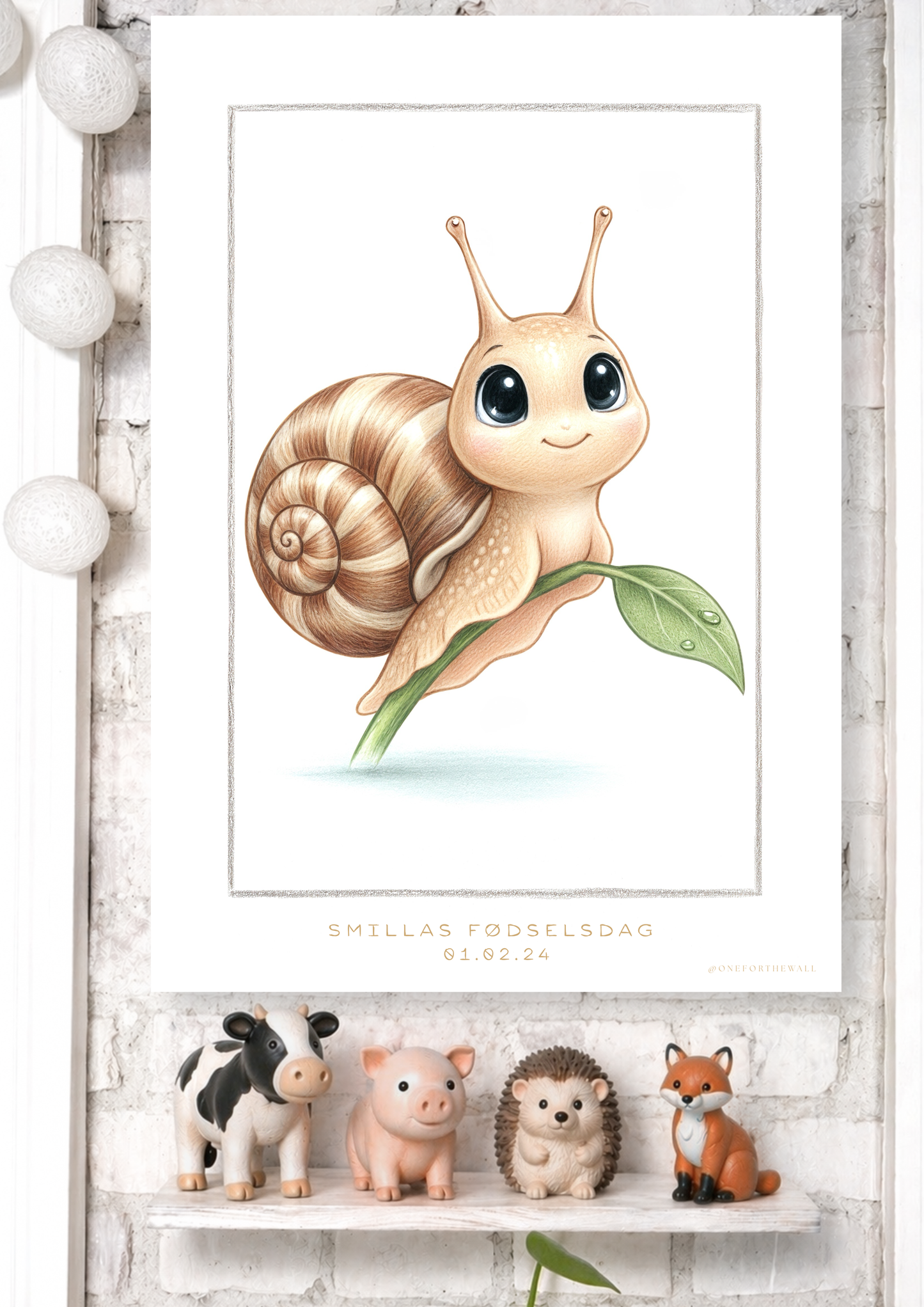 Den lille Snegl - Art Print