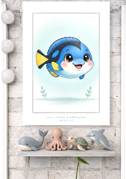 Den lille Kirurgfisk - Art Print