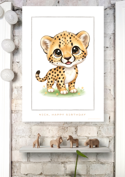 Den lille Gepard - Art Print