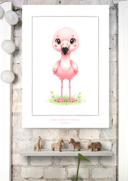 Den lille Flamingo - Art Print