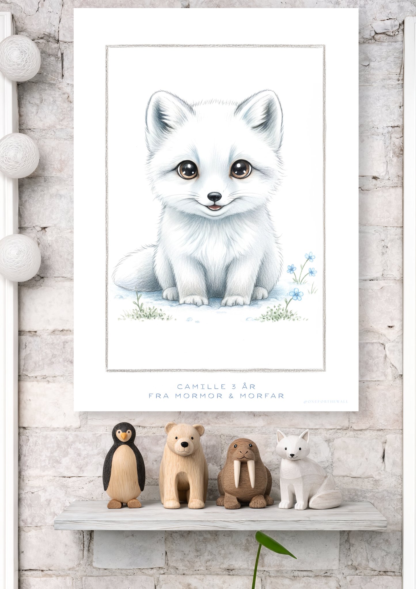 Den lille Polarræv - Art Print