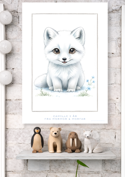 Den lille Polarræv - Art Print