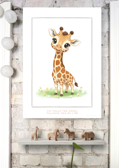 Den lille Giraf - Art Print
