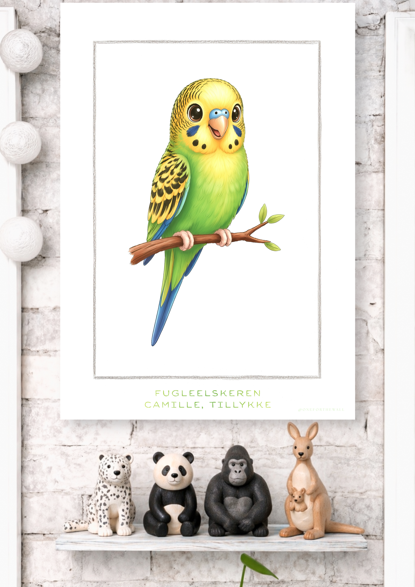 Den lille Undulat - Art Print