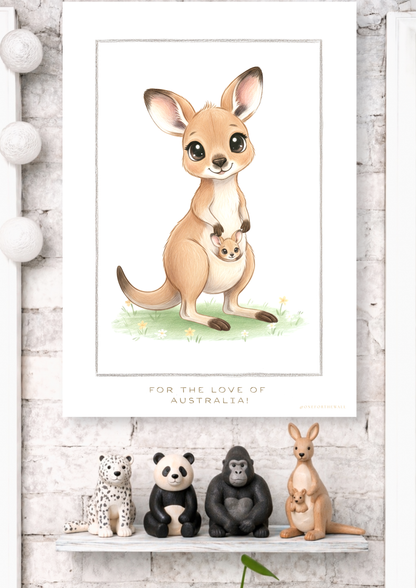 Den lille Kænguru - Art Print