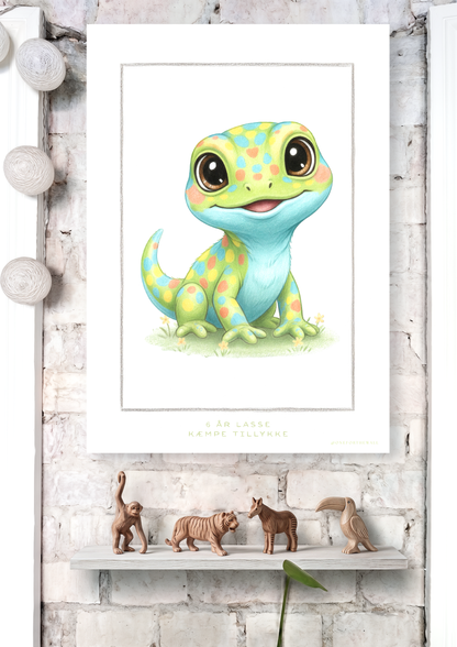 Den Lille Leguan -  Art Print