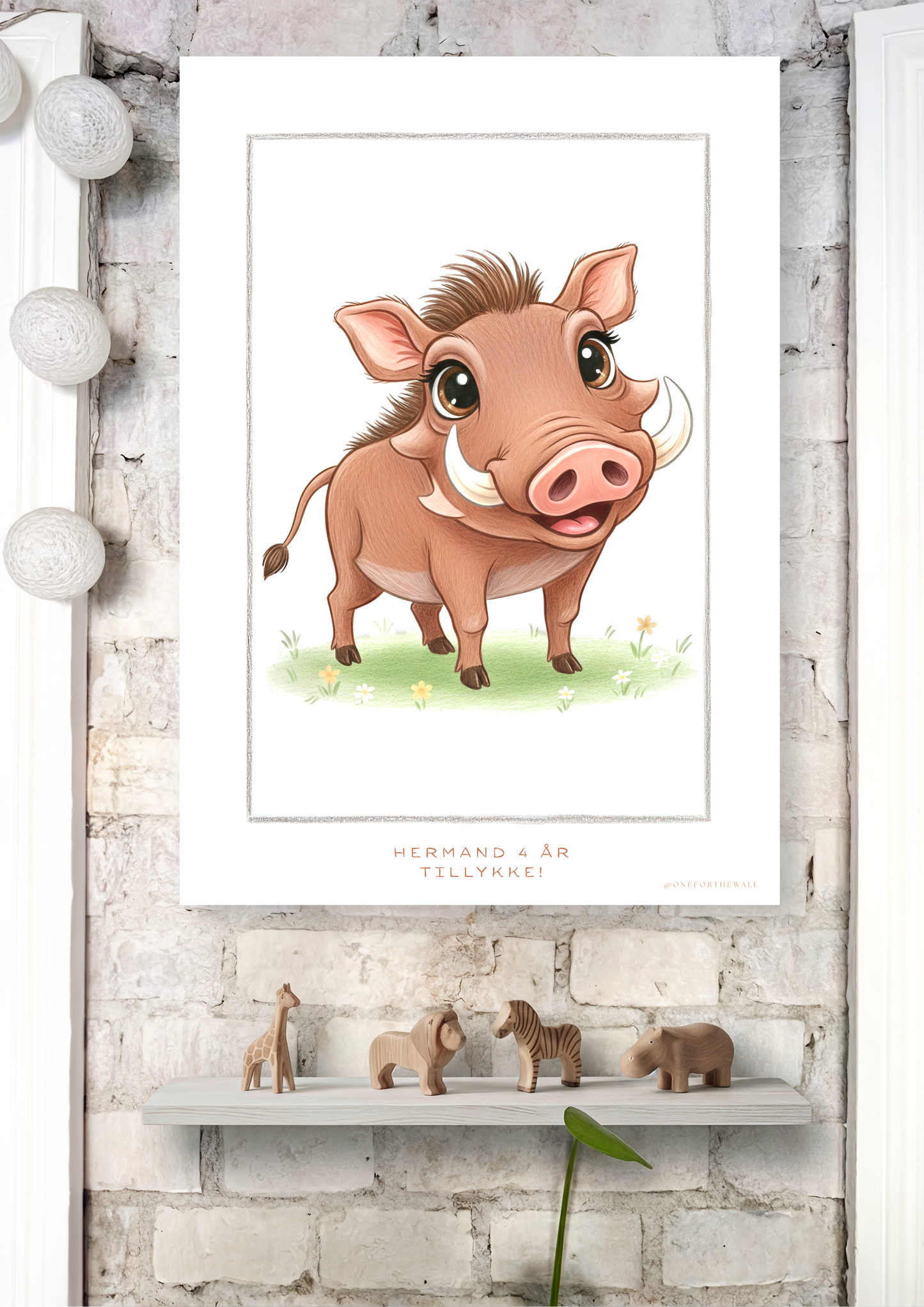 Det lille Vortesvin - Art Print