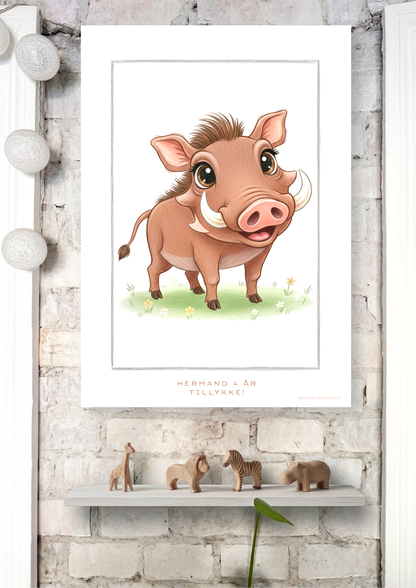 Det lille Vortesvin - Art Print