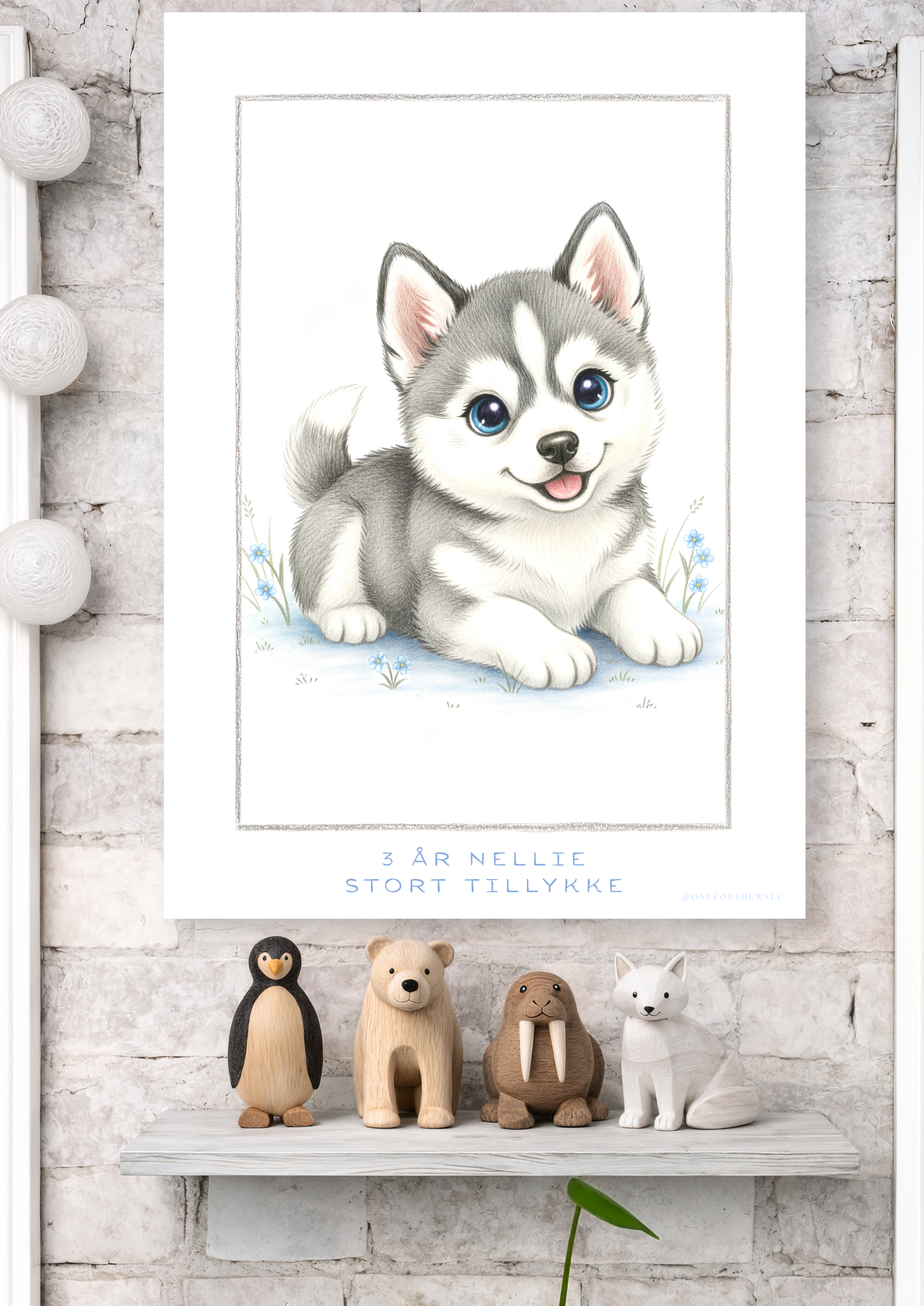 Den lille Husky - Art Print