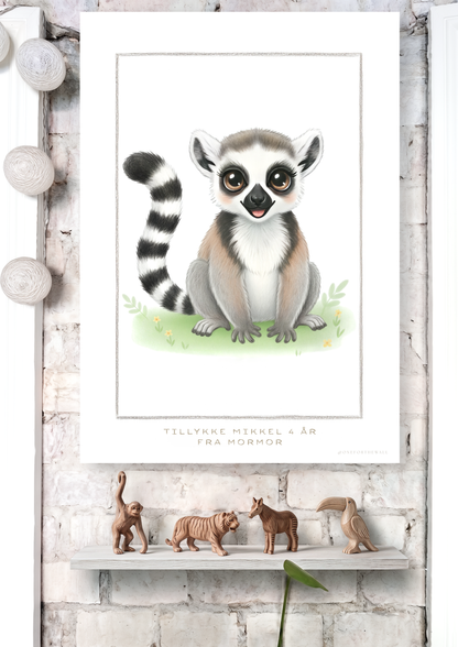 Den lille Lemur - Art Print