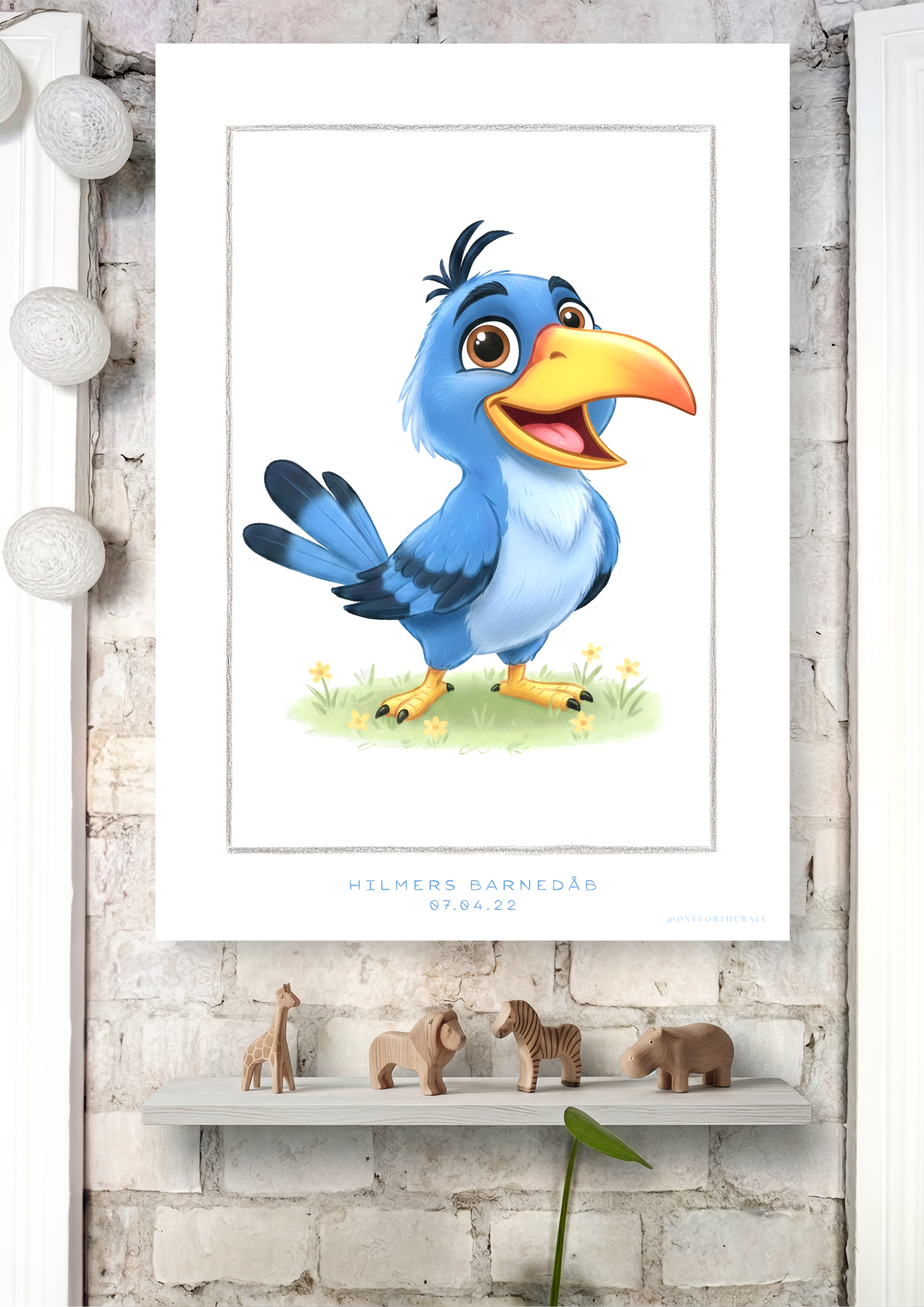 Den lille Næsehornsfugl - Art Print