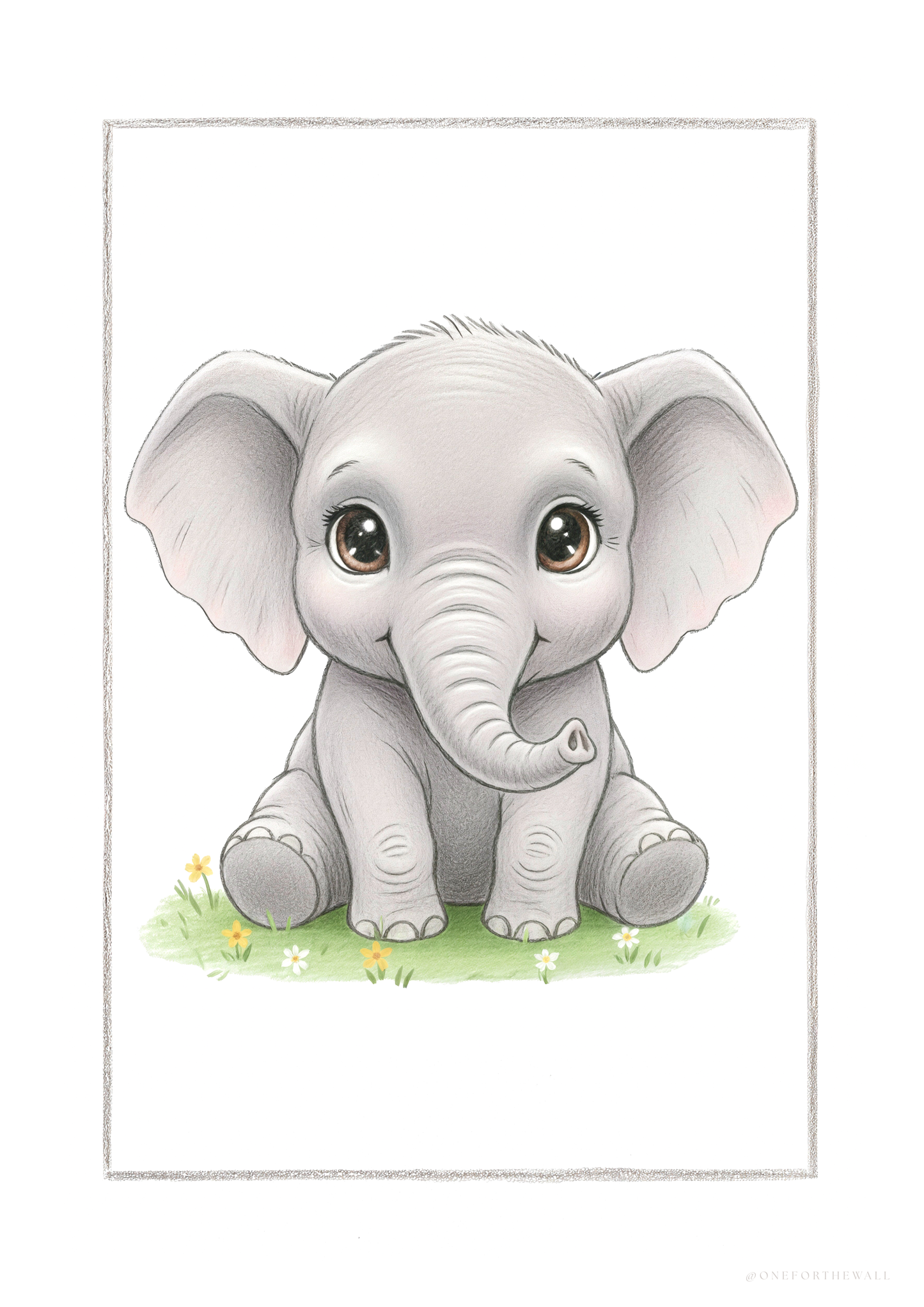 Den lille Elefant - Art Print