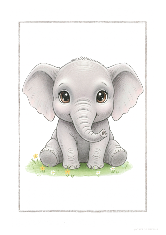 Den lille Elefant - Art Print
