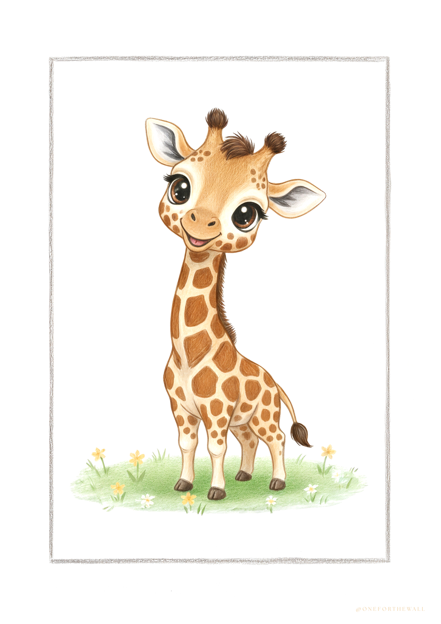 Den lille Giraf - Art Print