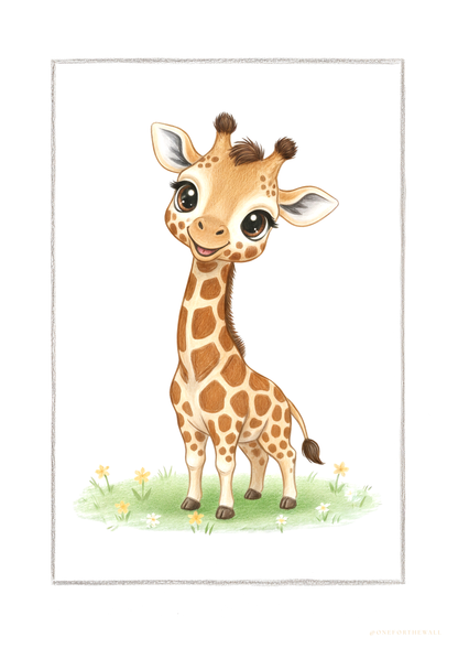 Den lille Giraf - Art Print