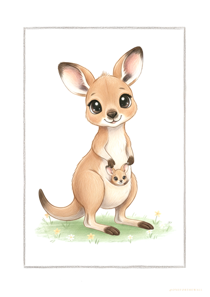 Den lille Kænguru - Art Print