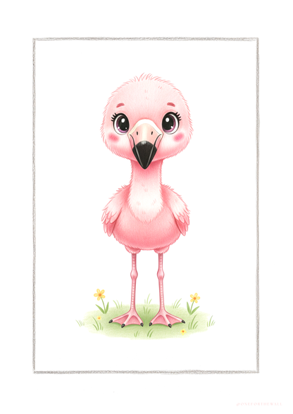 Den lille Flamingo - Art Print