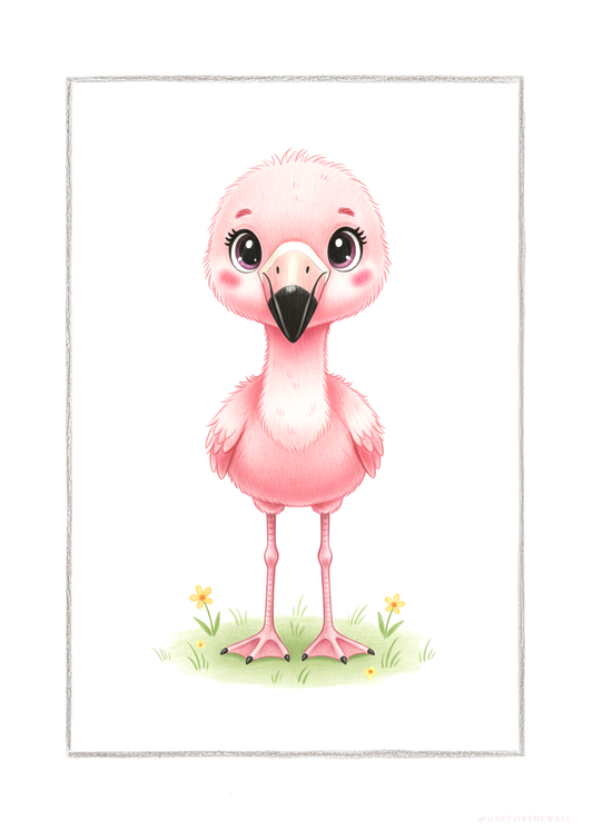 Den lille Flamingo - Art Print