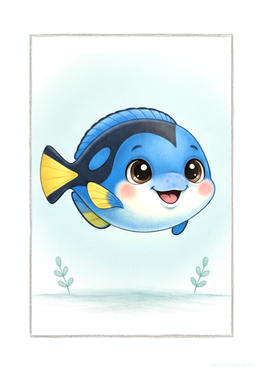 Den lille Kirurgfisk - Art Print
