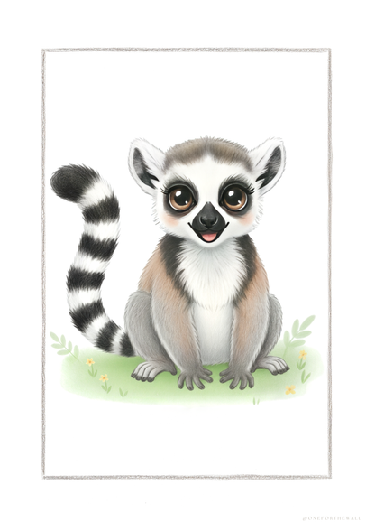 Den lille Lemur - Art Print