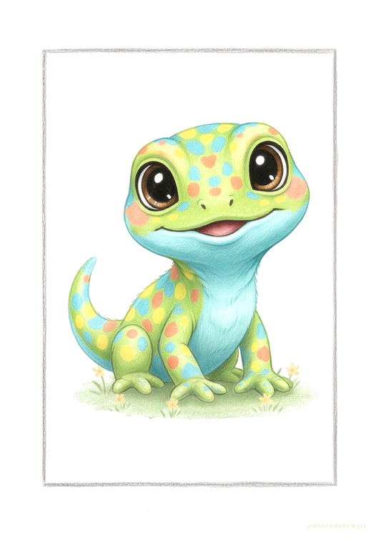 Den Lille Leguan -  Art Print