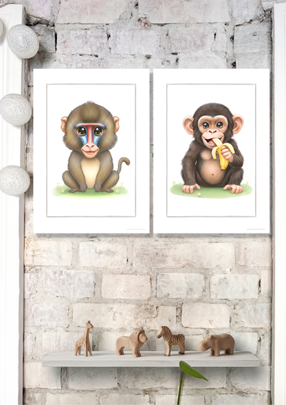 Den lille Bavian - Art Print