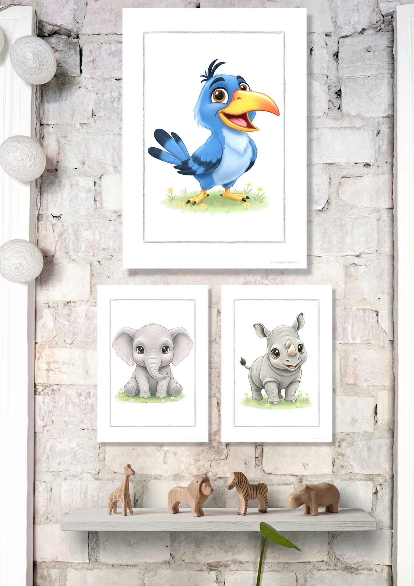 Den lille Næsehornsfugl - Art Print