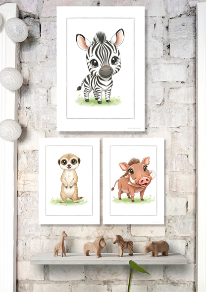 Den lille Zebra - Art Print