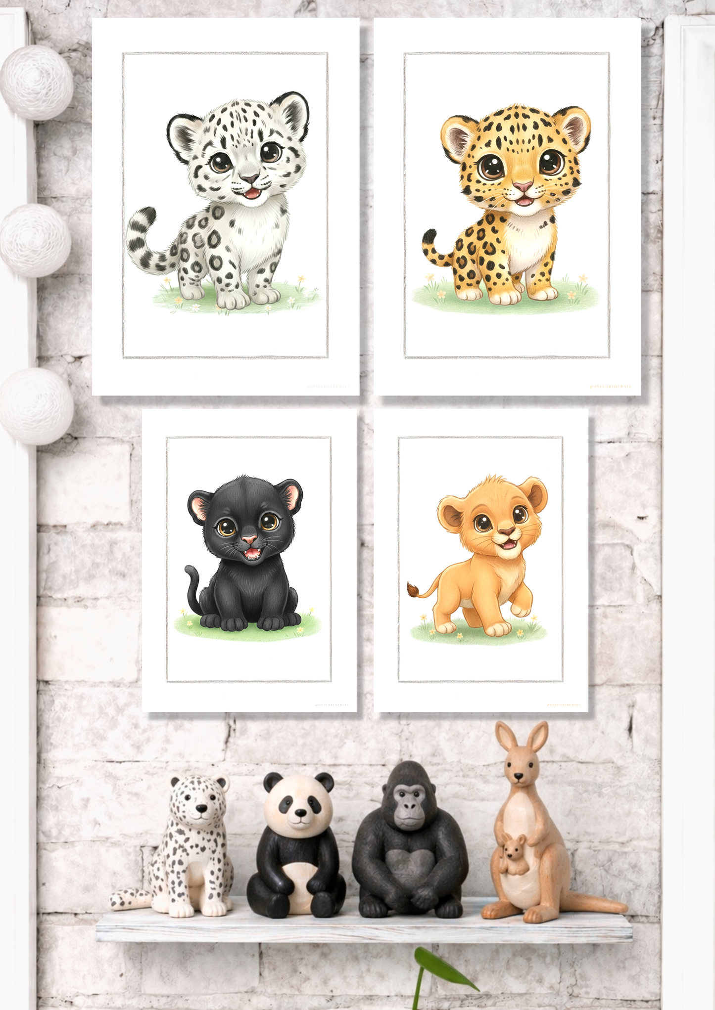 Den lille Sne Leopard - Art Print