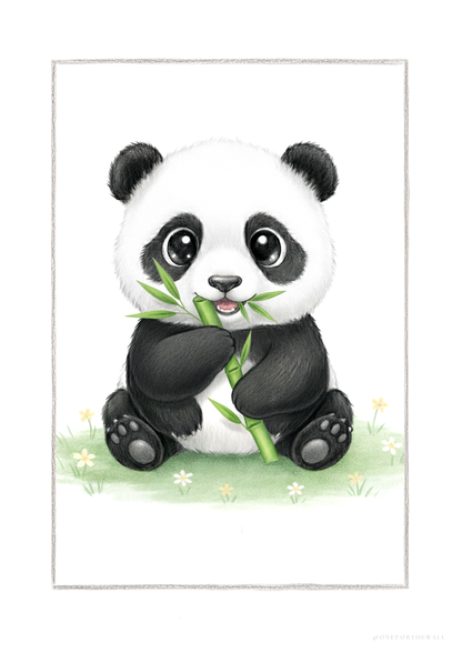 Den lille Panda - Art Print