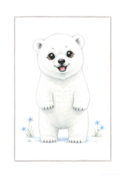 Den lille Isbjørn - Art Print