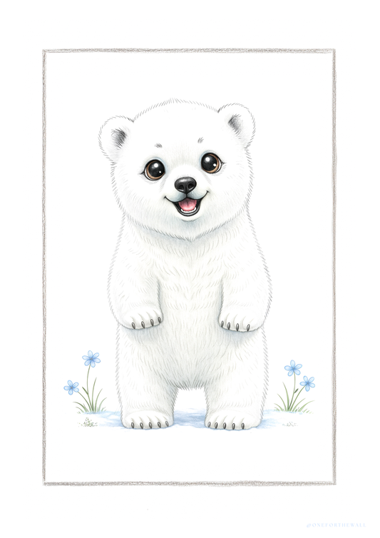 Den lille Isbjørn - Art Print
