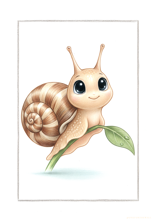 Den lille Snegl - Art Print