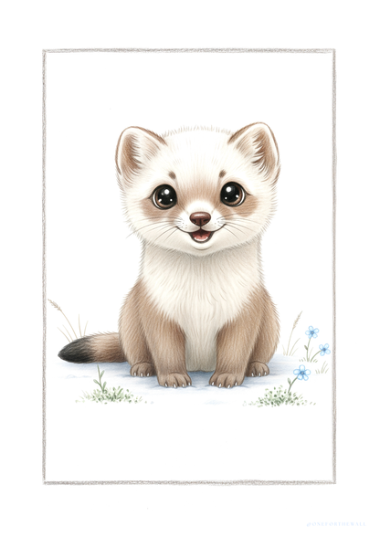 Den lille Hermelin - Art Print