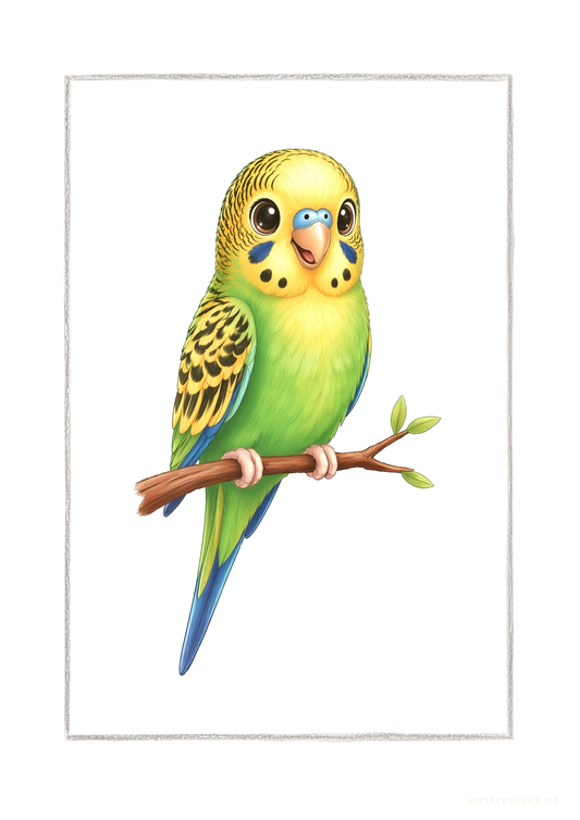 Den lille Undulat - Art Print