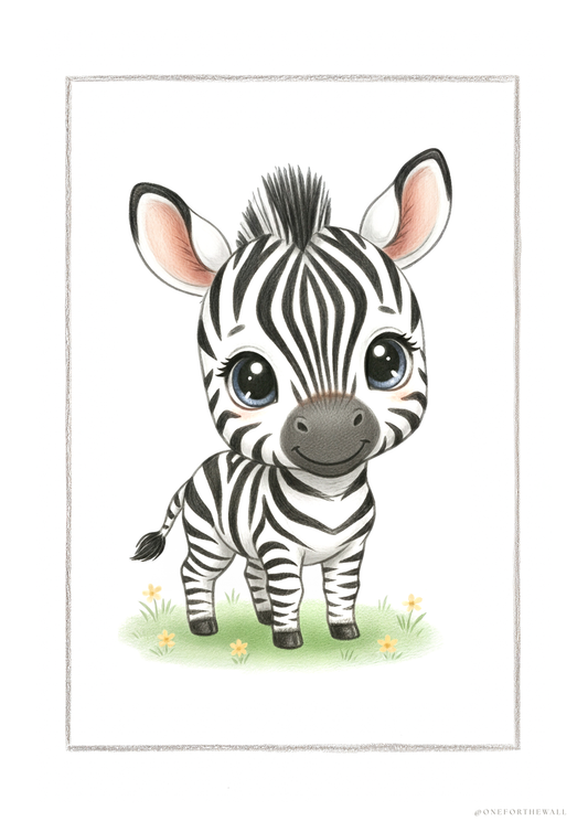 Den lille Zebra - Art Print
